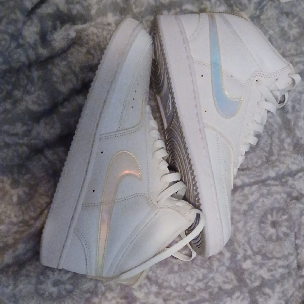 Nike White Iridescent Sneakers